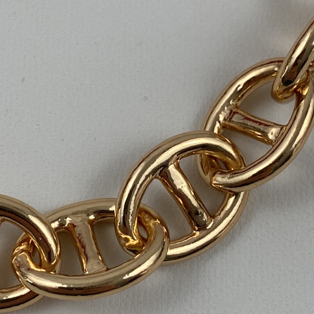 4/$20 SugarFix by BaubleBar Gold Tone 18" Mariner Link Chain Necklace - Picture 3 of 6